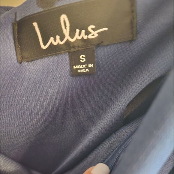 Lulu's Blue Off the Shoulder Mini Dress - Picture 7 of 7